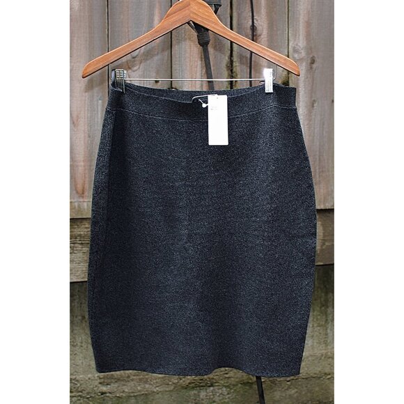 New w/Tags - Eileen Fisher Sleek Tencel Merino Pencil Skirt, Charcoal, Large - Picture 2 of 9